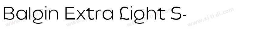 Balgin Extra Light S字体转换